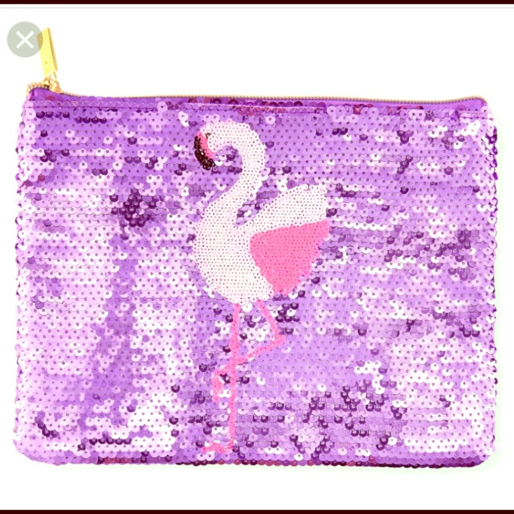 Tarte Limited Edition Sequin Flamingo Make Up Bag
